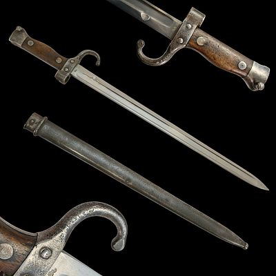 A French Model 1892 Mannlicher-Berthier Artillery Carbine Bayonet. Item details 
Description 
A 