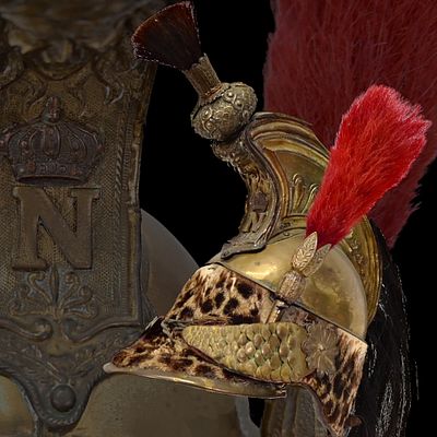 Helmet of a Dragoon of the Imperial Guard, First Empire, Model 1806, Early 19th Century. Item 