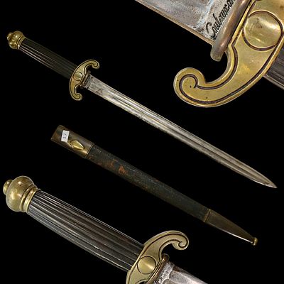 A Fine French Model 1860 Naval Administration Dagger by Coulaux & Cie, Second Empire. Item 