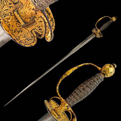 Superb Quality, Gold-Damascened Small Sword, France, circa 1740–1760. Item details 
Description 