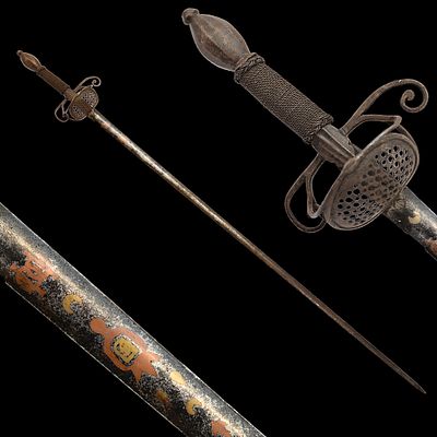 Pappenheim-hilt rapier with a rare blade, Germany, 17th century. Item details 
Description 