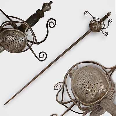A original sword, Pappenheimer Style Rapier, North European, 1620 - 1640s. Item details 