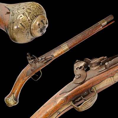 A Large sized Flintlock pistol, Ottoman Empire, probably Balkans, 18-19 century. Item details 
