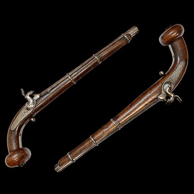 A pair of rare percussion Cossack pistols (Tanner and Sons, Belgium), Russian Empire, circa 1861. 