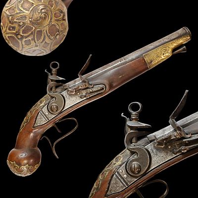 A Rare Spanish (Ripoll), Flintlock Pistol, 18th Century. Item details 
Description 
A Rare 