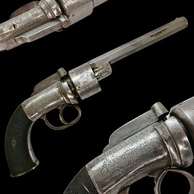 An English Transitional "Bar Hammer" Percussion Revolver, London, late 1840s. Item details 
