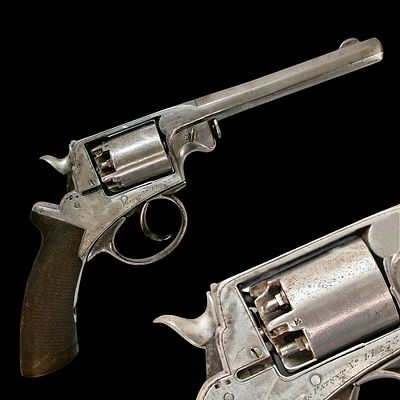 A Percussion Beaumont-Adams Patent Double-Action Revolver, No. 41273, England, Circa 1860. Item 