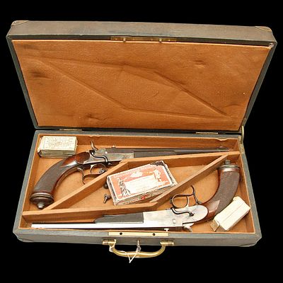 Cased pair of Devillers, about 1905, Belgium. Item details 
Description 
Cased pair of 
