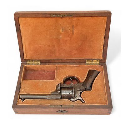 Lefaucheux pin-action revolver in case, France, 1860s. Item details 
Description 
Lefaucheux 