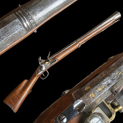 A Rare French Flintlock Blunderbuss by Baudier, Late 18th Century. Item details 
Description 
A 