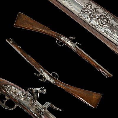 Pair of Magnificent Flintlock Carbines, Bertolfmeo Timpino, Brescia, Northern Italy, 1745. Item 