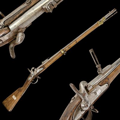 A French Model 1822 T Bis Dragoon Percussion Rifle. Item details 
Description 
A French Model 