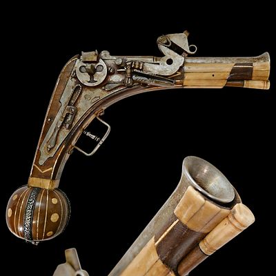 A Museum-Quality Working Replica of a 16th-C. Wheellock Pistol by Walter Agnoletto, Italy, 20th-C..