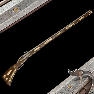 A Rare German Bone-Inlaid Matchlock Rifle, Dated 1617. Item details 
Description 
A Rare German 