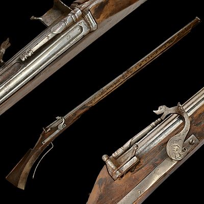 A Rare Italian Matchlock Arquebus, Late 16th Century. Item details 
Description 
A Rare Italian 