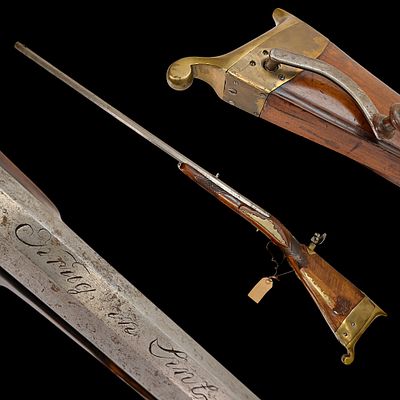 Rare Austrian Girardoni Pneumatic, Air Rifle by Joseph Krug, Linz, Late 18th – Early 19th Century. 