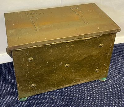 A Brass Arts And Crafts Log Bin