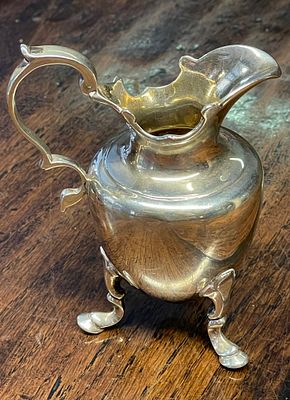 Solid Silver Cream Jug. A solid silver cream jug, marked London 1870. 100grams