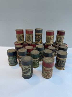 24 Edison & Sterling Cases With Records