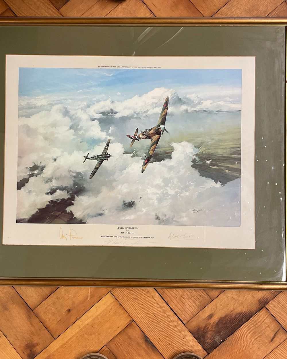 Lot 318 – Duel of Eagles by Robert Taylor Signed by Douglas Bader and Adolf Galland