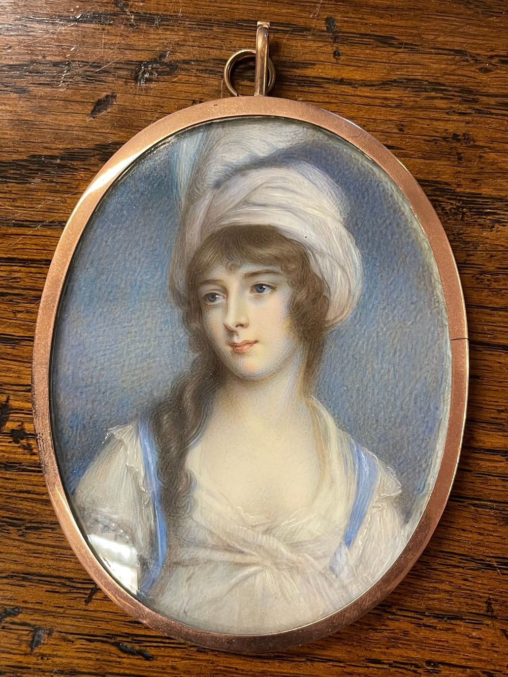 Lot 334 – A Late 18th Century Style Portrait Miniature of a Lady in a Turban