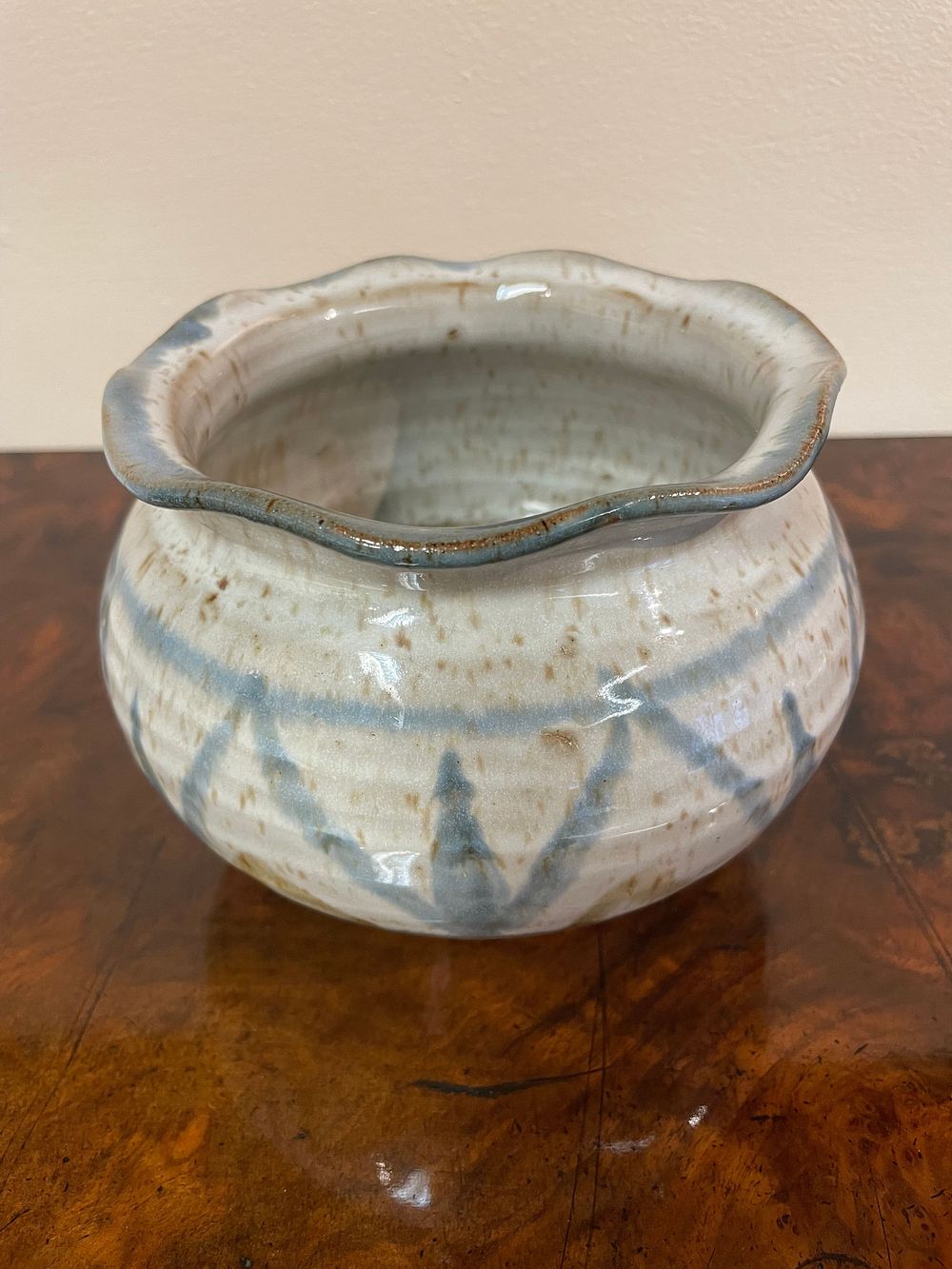 Lot 357 – Studio Pottery Stoneware Bowl Marked MJL