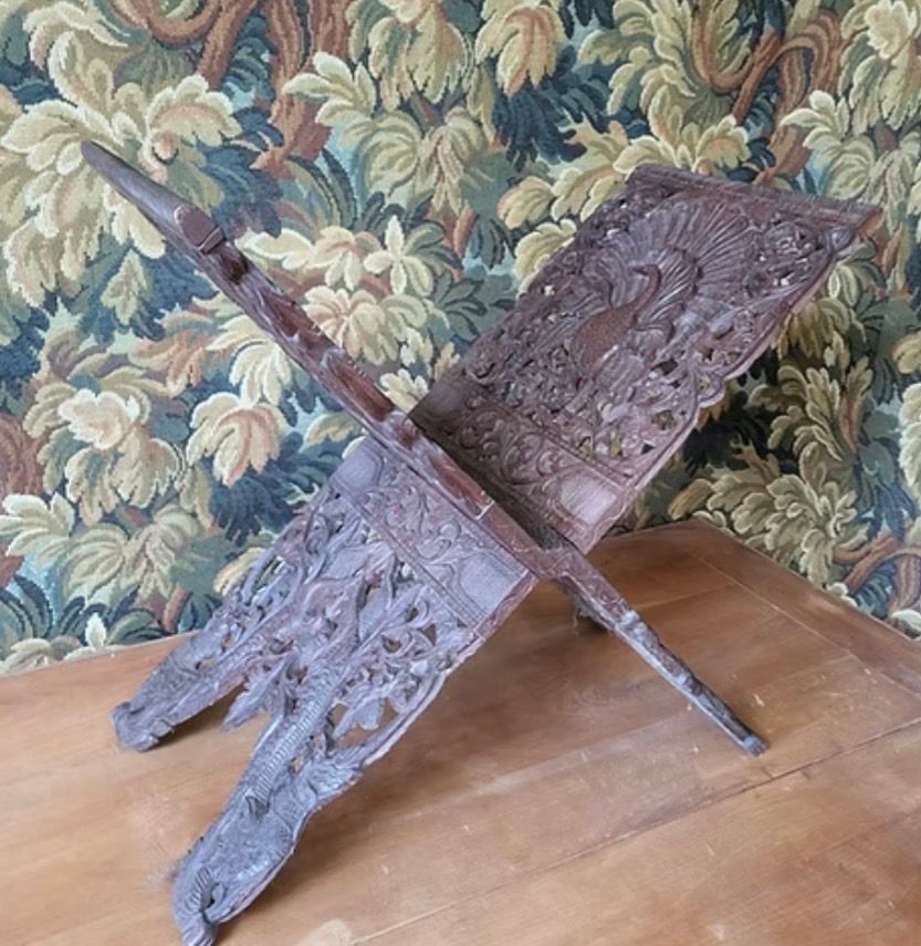 Lot 374 – Carved Wooden Folding Bookstand