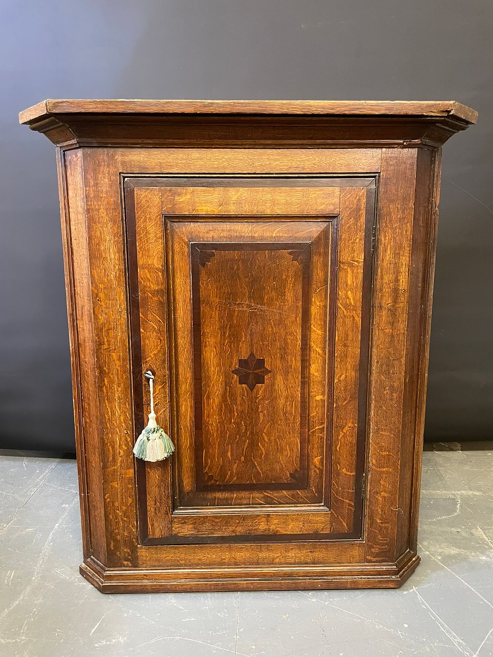 Lot 241 – Georgian Oak Corner Wall Cupboard