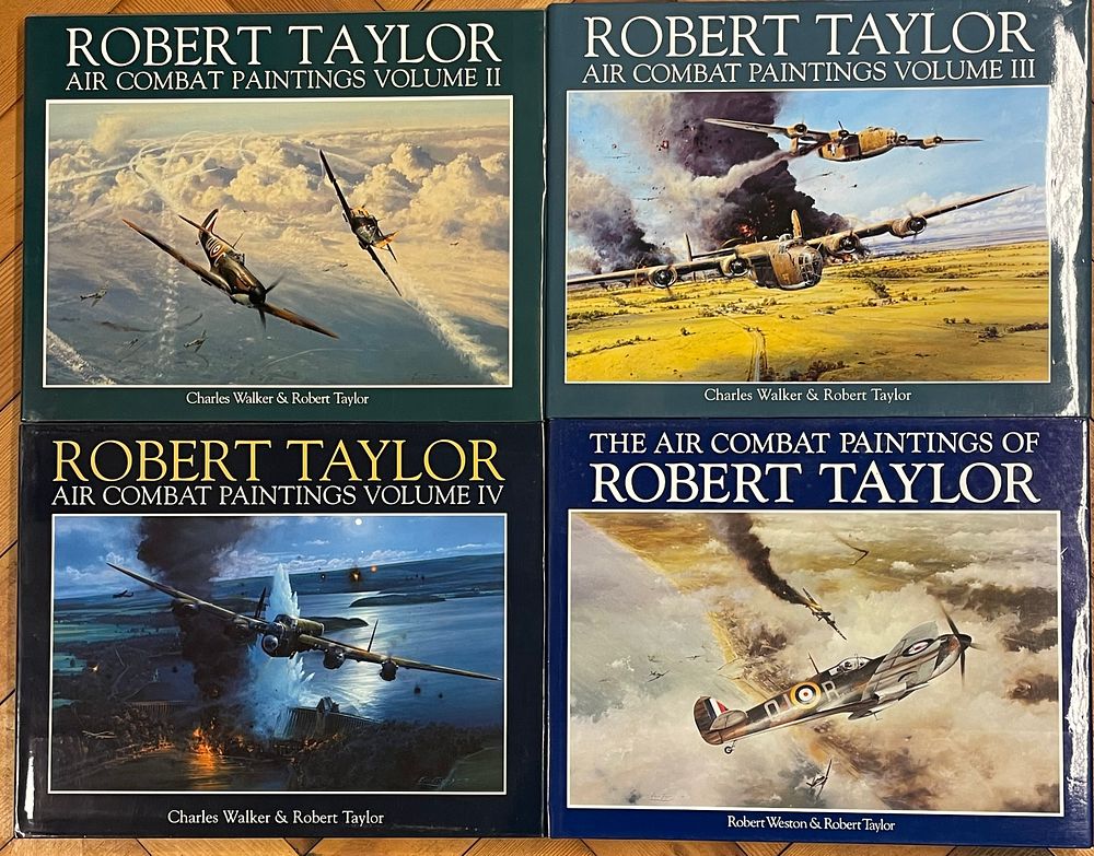 Lot 279 – A Group of signed Robert Taylor Air Combat Paintings Hardcover Books