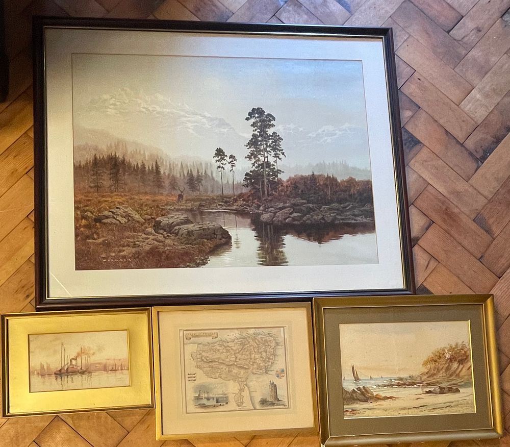 Lot 125 – A Collection of Framed Wall Art including Silent Majesty by Gerald Coulson