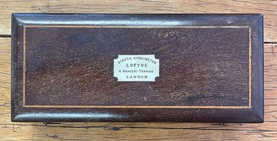 Victorian Mahogany-Cased Sikes's Hydrometer by Loftus, London. A Victorian-period Sikes's 