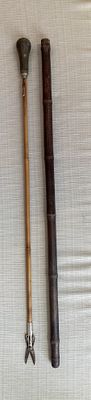 Antique French Dubois Brevete Bamboo Florist's System Cane. This late 19th or early 20th-century 