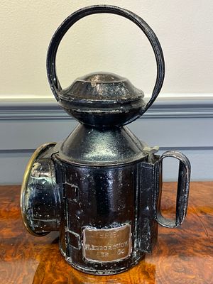 British Railways Eastern Region Fledborough 3-Aspect Signaling Hand Lamp. An antique British 