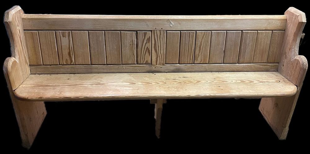 Lot 214b – Antique Solid Pine Church Pew