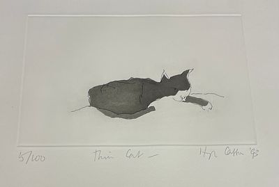Sir Hugh Casson (British, 1910-1999), Thin Cat, Etching and Aquatint, 1993. This etching and 