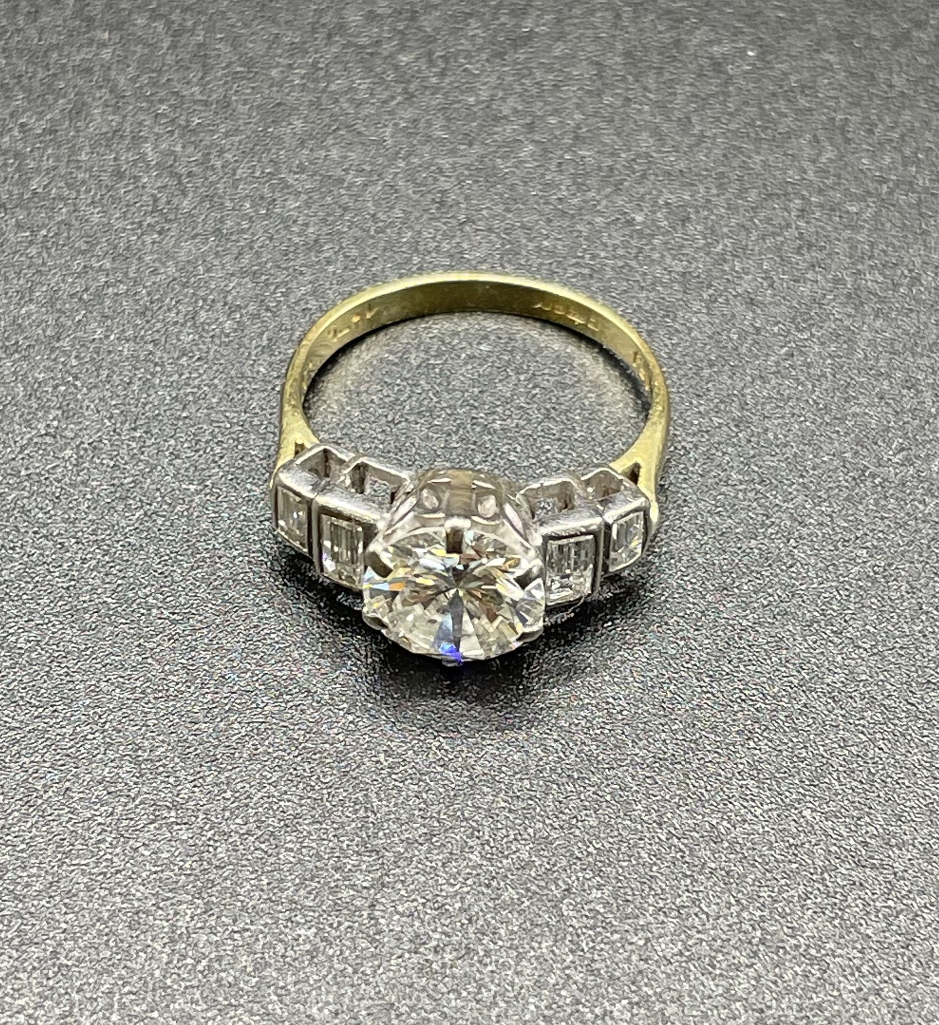 2.32 Total Carat Round Brilliant Cut Diamond Five Stone 18 ct Ring