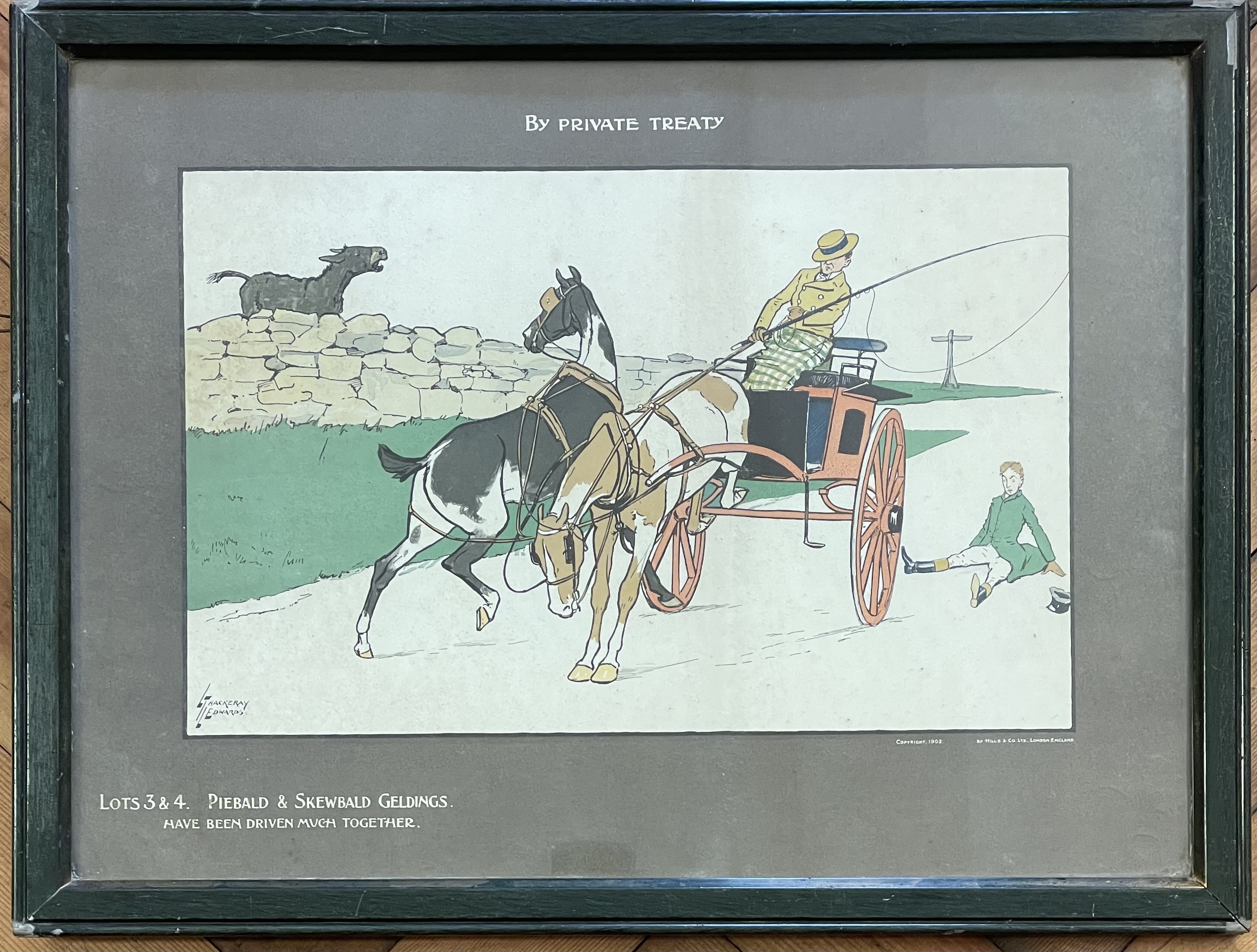 Lance Thackeray and Lionel Edwards, By Private Treaty, Color Lithograph, 1902