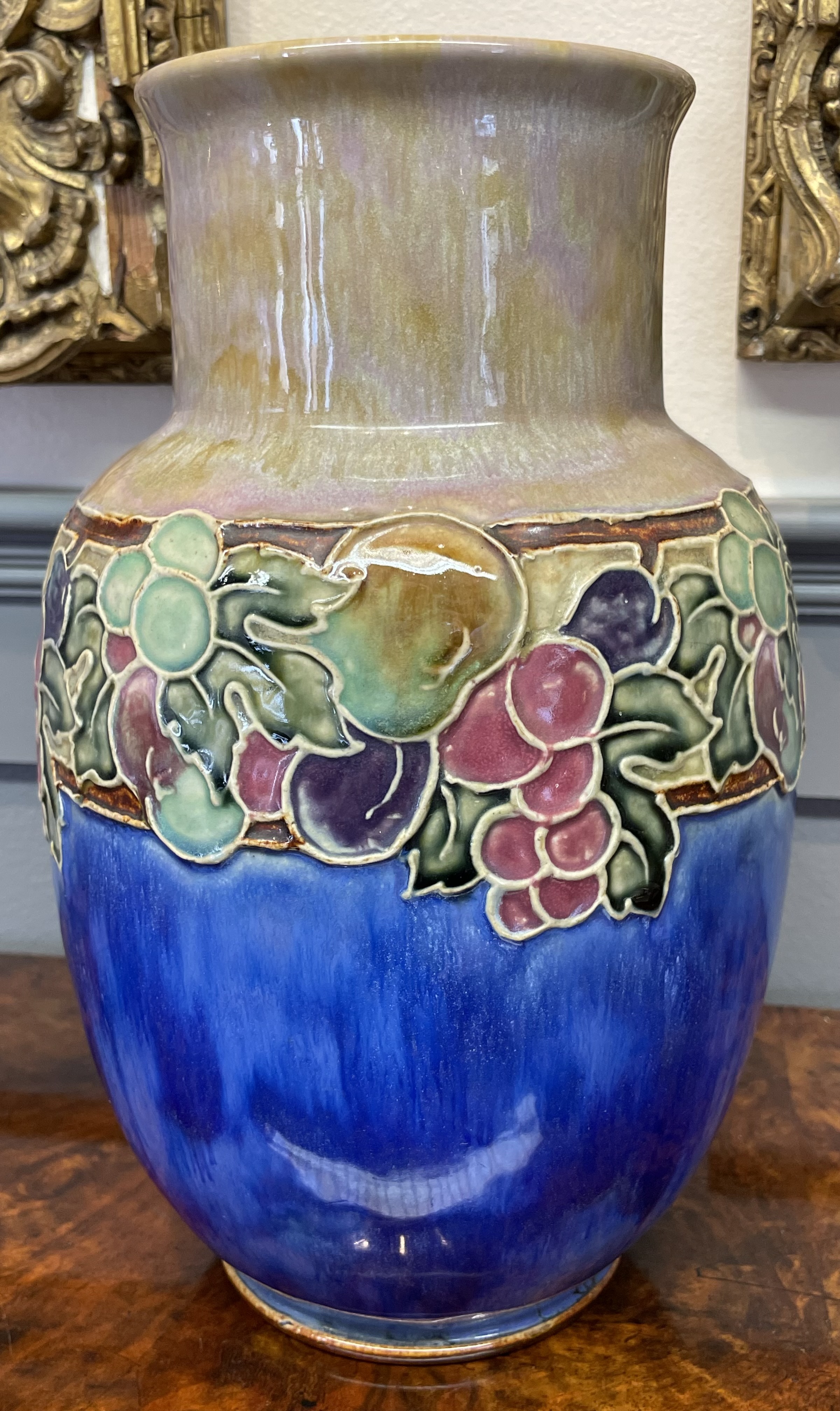 Royal Doulton Tubelined Fruit Band Stoneware Vase
