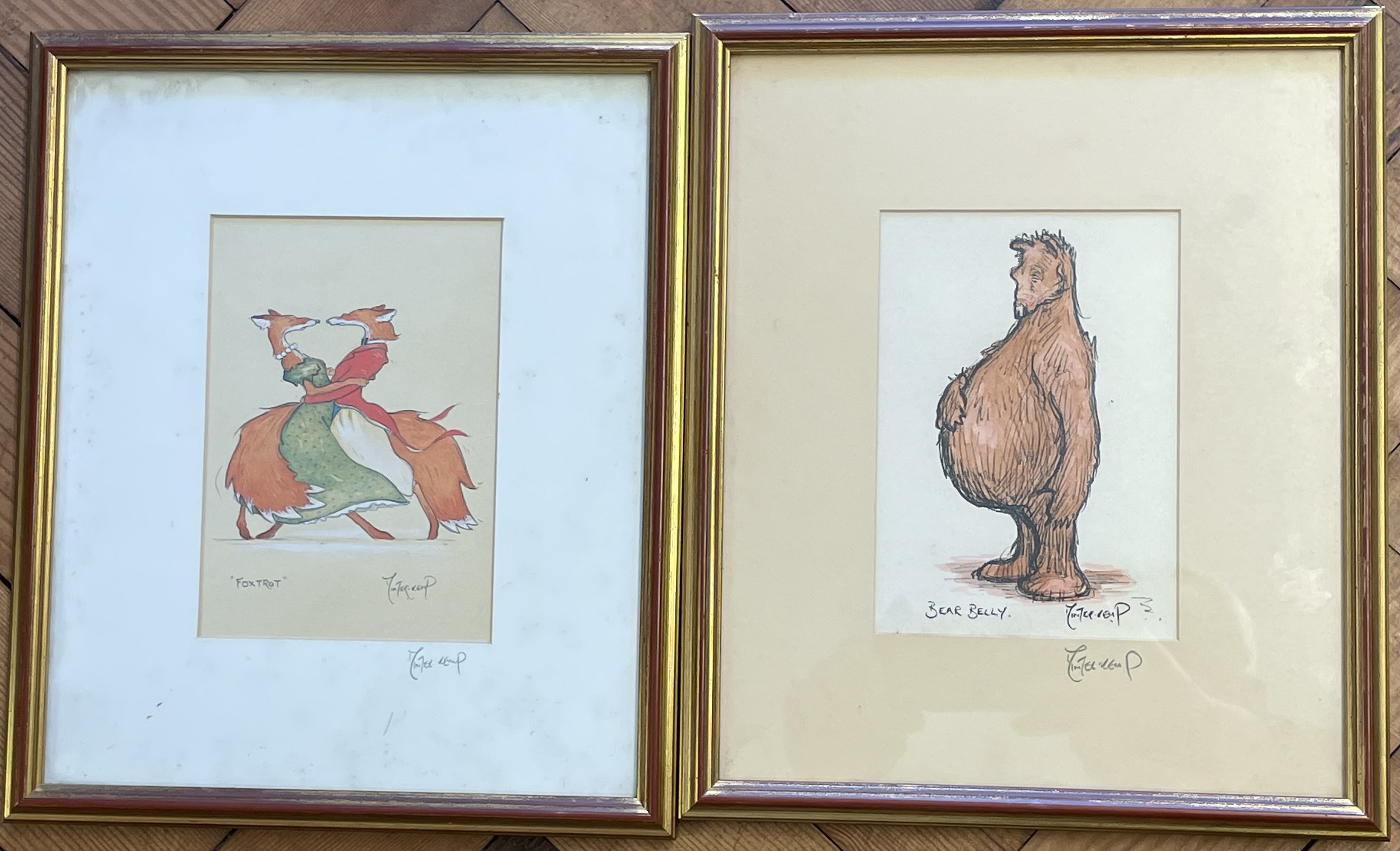 A Pair of Anthropomorphic Illustrations by Claire Minter Kemp