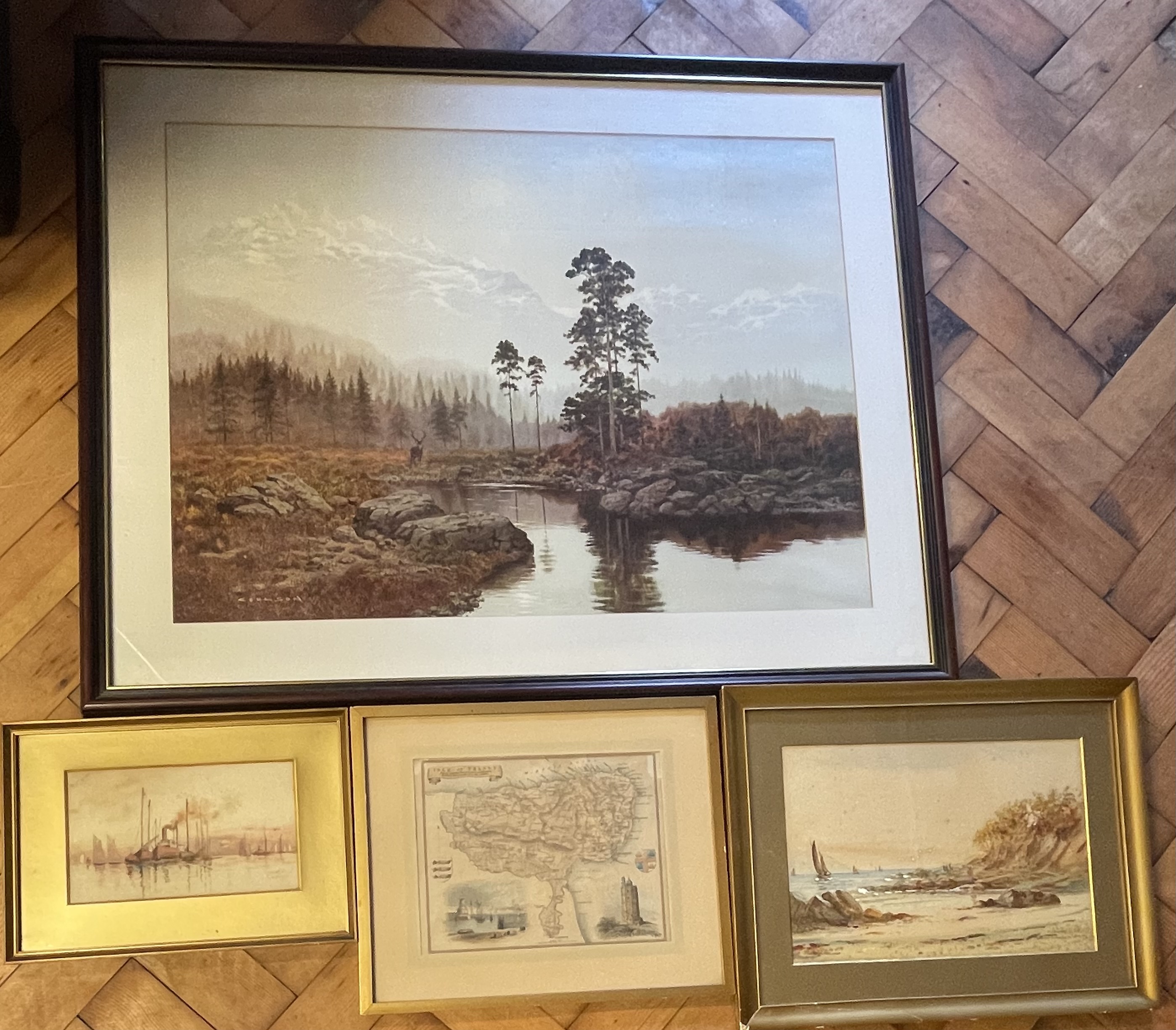 A Collection of Framed Wall Art including Silent Majesty by Gerald Coulson