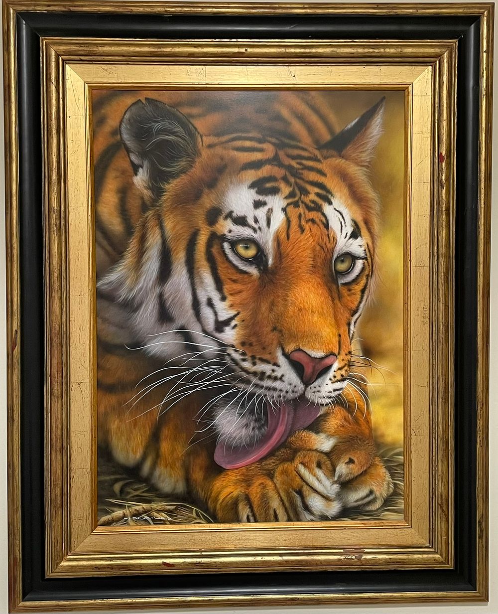 Lot 6 – Wayne Westwood, Tiger, Original Oil