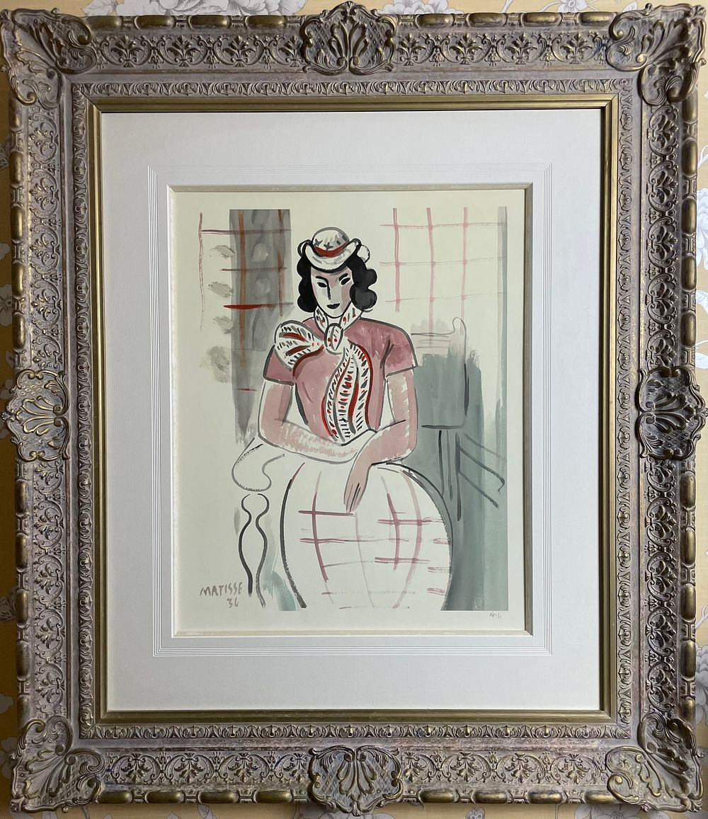 Lot 60 – A John Myatt artists proof of a Henri Matisse ‘Girl In Feathered Hat’