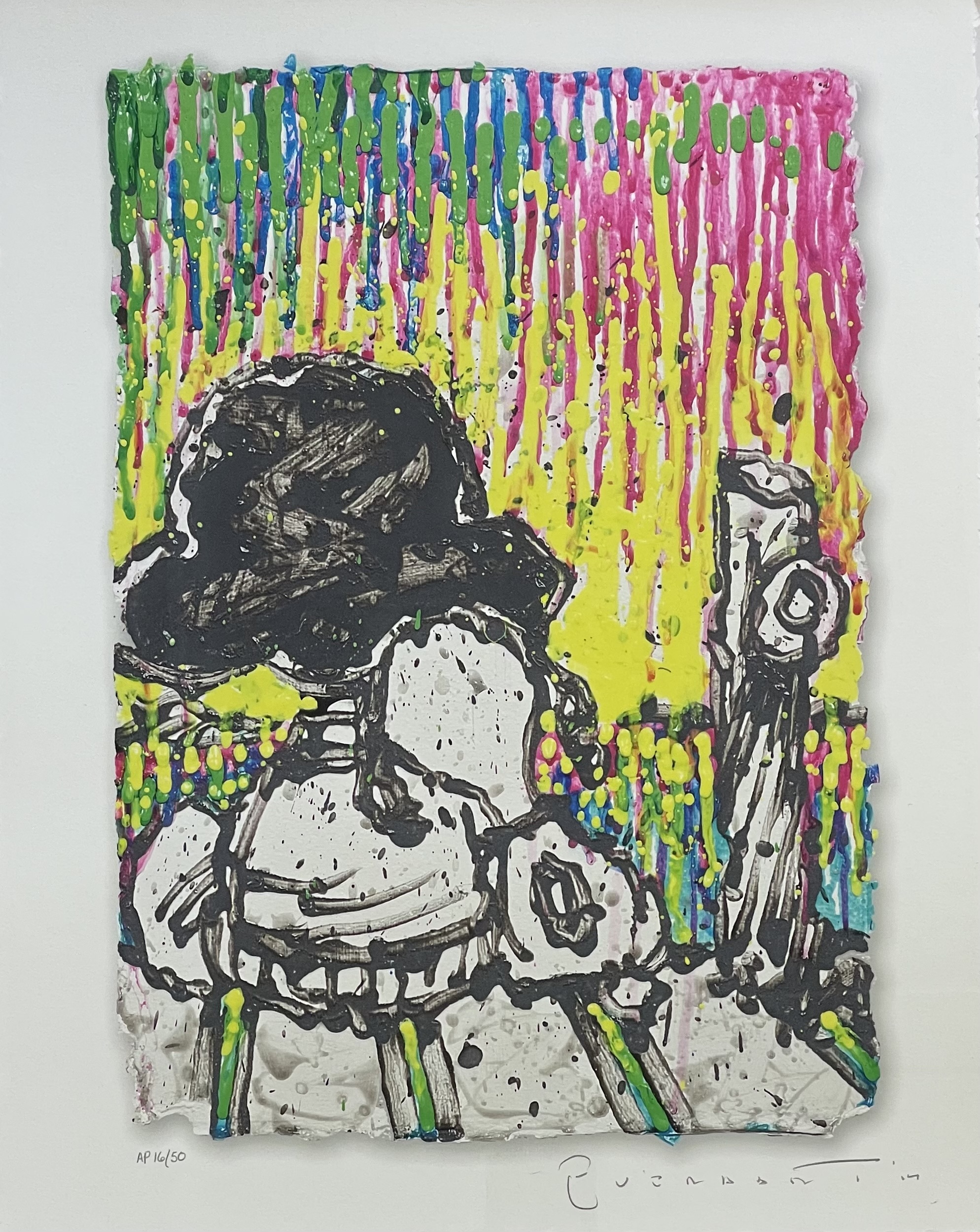 Tom Everhart, Coconut Bouffant, Artist's Proof Mixed Media Print
