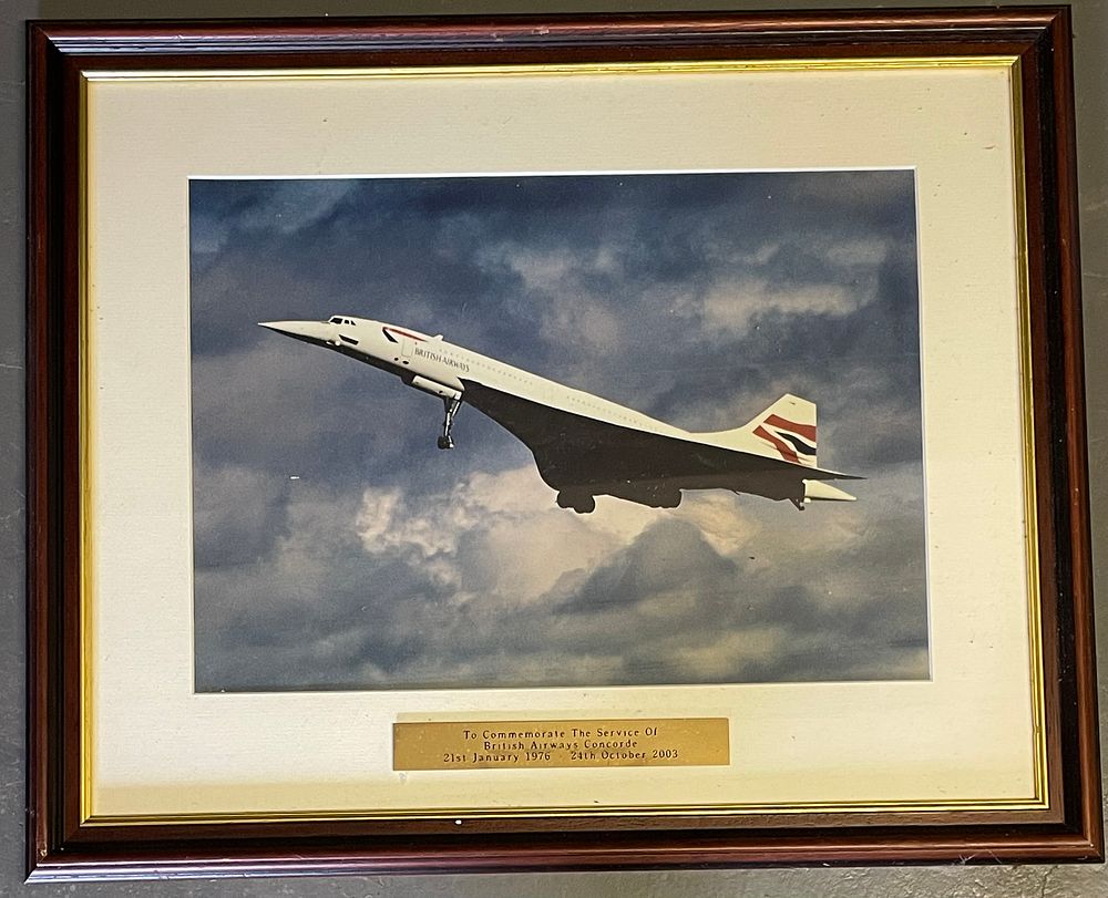 Lot 233 – Framed British Airways Concorde Commemorative Photographic Print