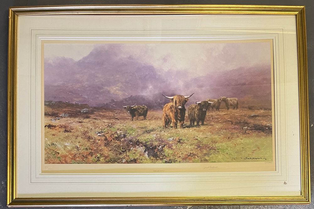 Lot 238 – David Shepherd Signed Limited Edition Lithograph Highland Cattle