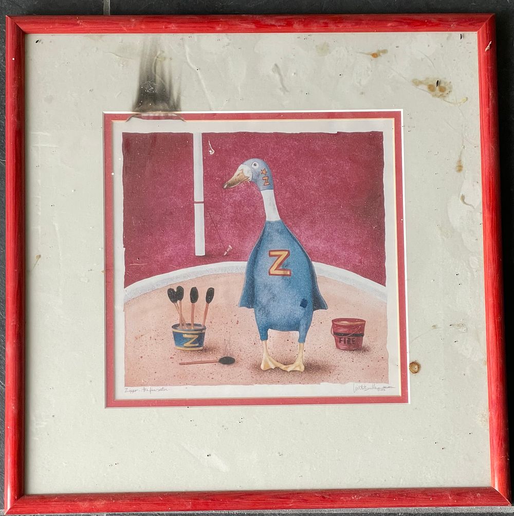 Lot 245 – Will Bullas Signed Offset Lithograph Zippo the Fire-eater