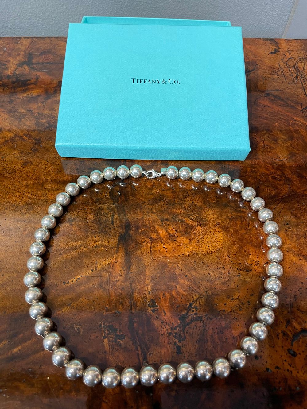 Lot 181 – Tiffany & Co. Sterling Silver Bead Necklace