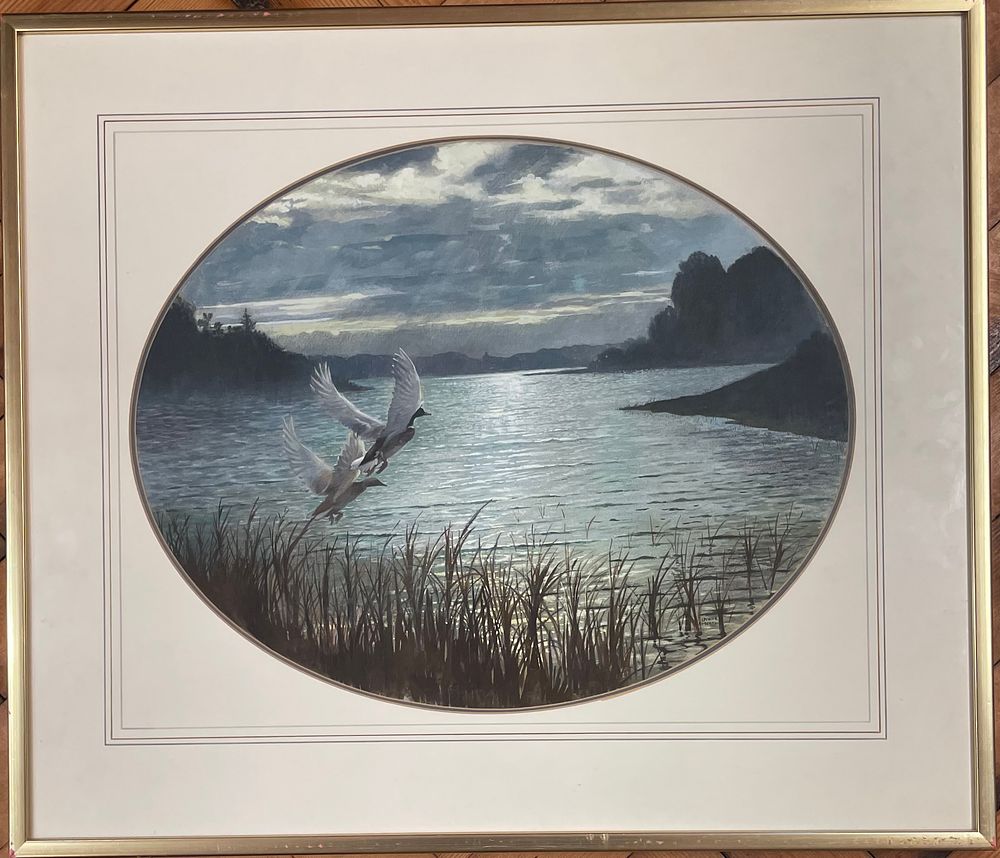 Lot 188 – Spencer Roberts (British, 1934-1997), Mallards in Flight