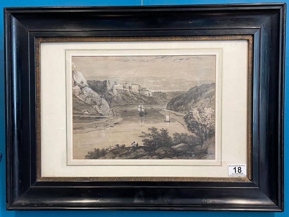 Lot 206 – A Georgian picture of the river Avon towards Bristol