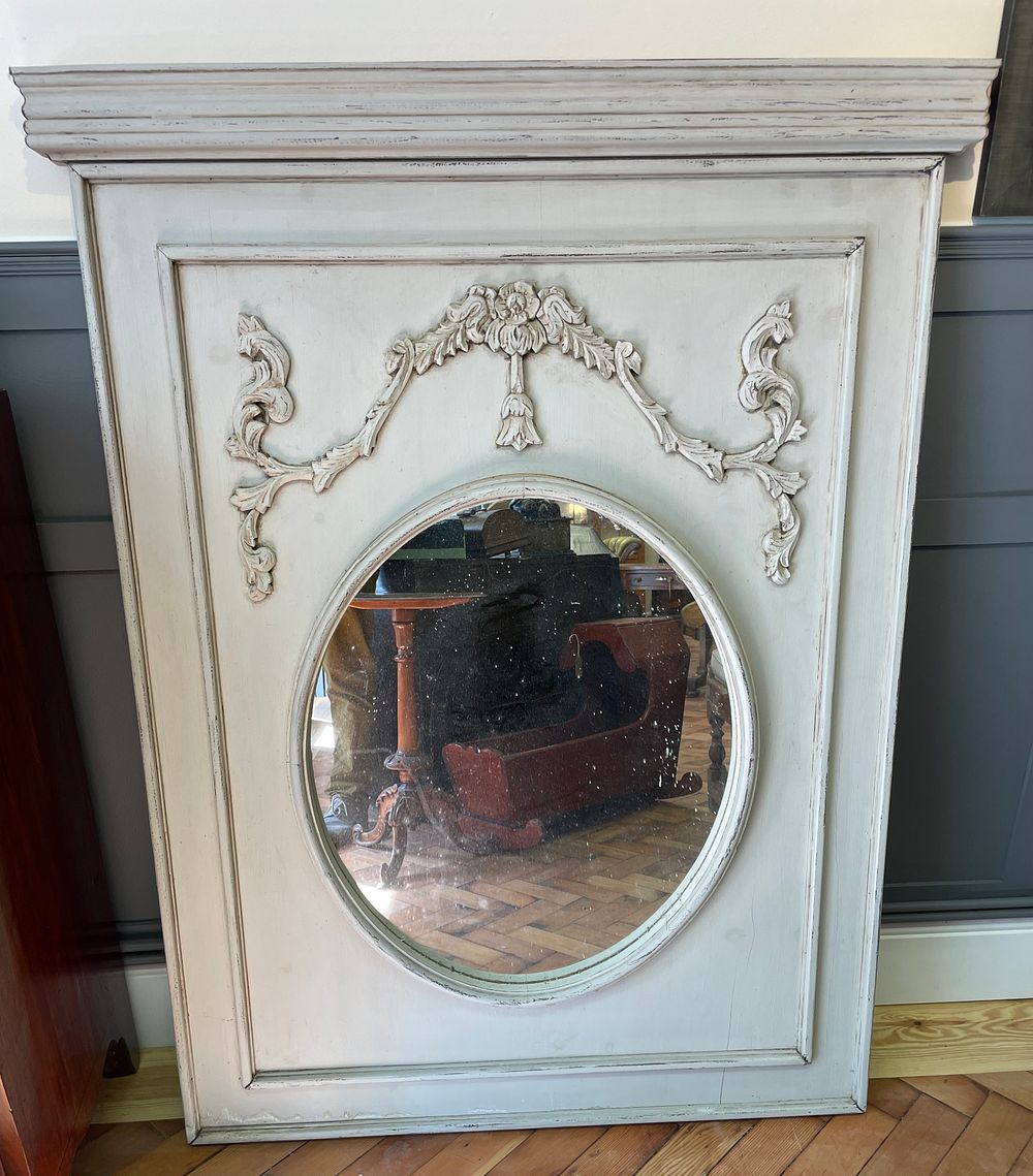 Lot 208 – A Large French Style Trumeau Mirror
